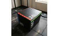 EPE Padding Foam Jump Box Black Cover Plyo Box Stitched Seams Fitness Gear Colored Border Accents