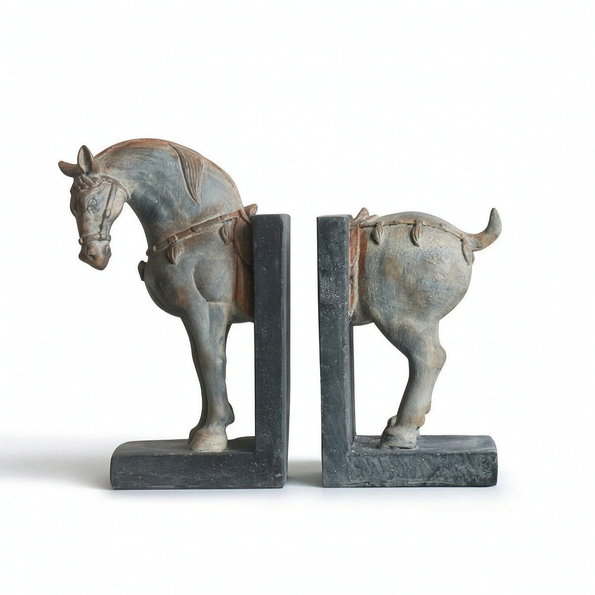Horse Bookends Vintage Decorative Bookends Decor for Bookshelf, Library