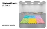 6 Pieces TPE Interlocking Sensory Tile Anti-Slip Foot Massage Tile Washable Sensory Mat Easy to Clean for Children