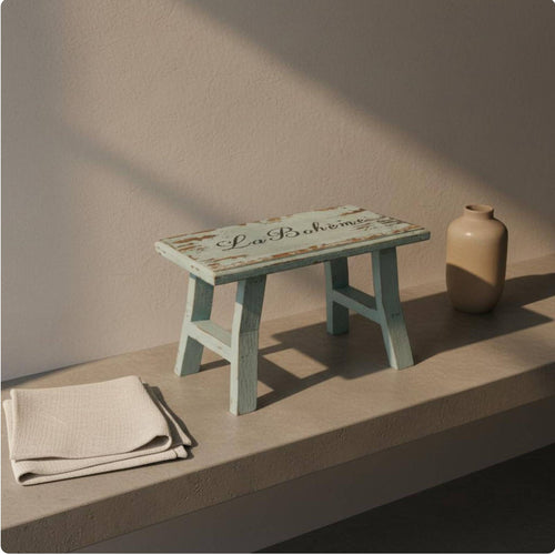 Mini Chair Decor Rustic Look Vintage Wood Bench Lightweight