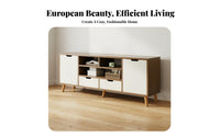 Contemporary Television Cabinet Multi-Functional TV Console with Storage Raised Design Storage Entertainment Center for Small Apartments, Bedroom