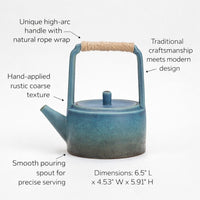 Handmade Ceramic Teapot, Light Luxury Retro Style