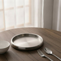 Plate Stackable Stainless Steel Plate Easy-to-Clean Hot Pot Dish for Restaurants, Kitchen