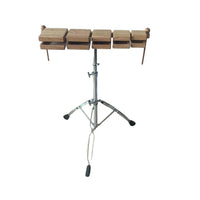 5-Tone Wooden Temple Block with Stand, Orff Music Percussion