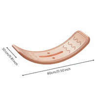 Curved Balance Board Opening Ended Play Wobble Board Non-Slip Surface Physical Activity Toy for Playroom