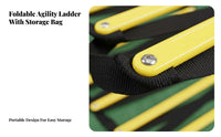Enhances Balance and Coordination Speed Training Ladder Sturdy Construction Foldable Agility Ladder Anti-Slip Surface Sports Equipment Extendable Design for Football Players, Athletes, Coaches