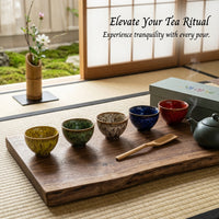 Five Elements Ceramic Tea Cup Set, Japanese Style