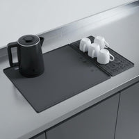 Drainage Design Coffee Appliance Mat Waterproof Silicone Coffee Mat Easy to Clean Food Grade for Tabletop
