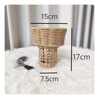 Pedestal Flower Basket Natural Wicker Basket with Pedestal Sturdy for Weddings