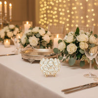 Crystal Ball Candle Holder Atmospheric Crystal Bowl Candle Holder for Party