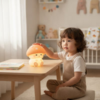 Rechargeable Toadstool Night Light Dimmable Toadstool Lamp Auto-off Silicone Night Light with Timer Portable for Children, Toddlers, Babies, Bedside, Nursery, Bedroom
