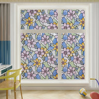 Window Film Privacy with Abstract Swirls for Home Office, Self-Adhesive PVC Window Tint Film Home, Waterproof Privacy Film, 120cm x 20m Roll