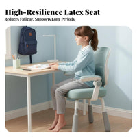Height-Adjustable Student Chair Stable and Secure Study Seat Padded for Comfort