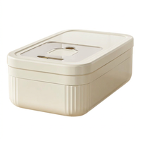 Food Storage Containers Airtight, kitchen organizer food storage containers, stackable food storage  - Milky White