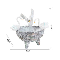 Swan Planter Hand Painted Swan Planter Pot Textured Finish Garden Decor for Yard, Patio