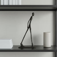 2 Pieces Modern Metal Person Decor Cast Iron House Decoration Living Room Accent