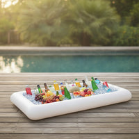 Inflatable Ice Tray Portable Inflatable Serving Bar  Buffet Chiller for Party Hosts,  , Pool Parties, Buffets, Barbecues
