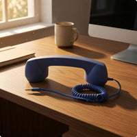 Retro Phone Handset Curved Shape 3.5mm Phone Handset Molded Plastic