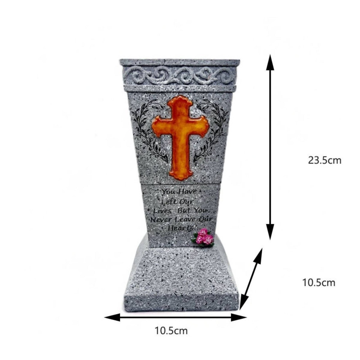 Grave Flower Vase Live and Artificial Flowers Resin Cemetery Vase
