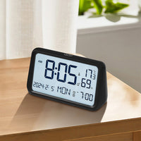 Large LCD Alarm Clock with Weekday Display, Modern Minimalist Style, Model 8316