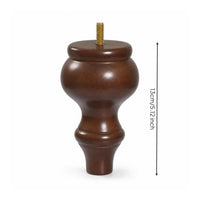 Solid Wood Furniture Leg Walnut Finish Wooden Legs Heavy Duty for Coffee Table
