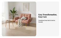 Adjustable Sleeper Loveseat Foldable Adjustable Floor Loveseat Small Space Suitable Tri-Function Multifunctional Design