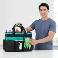 Multi-Pocket Cleaning Organizer Large Capacity Cleaning Supply Bag Sturdy