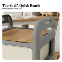 Slim Rolling Storage Cart Space-Saving Narrow Rolling Rack Multitier Design