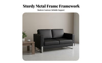 Long-Lasting 3 Seater Business Sofa Sturdy Wood Frame Minimalist Reception Sofa High-Resilience Foam Lounge Seating Wear-Resistant for Interior Designers, Apartment Dwellers, Homeowners, Bedroom