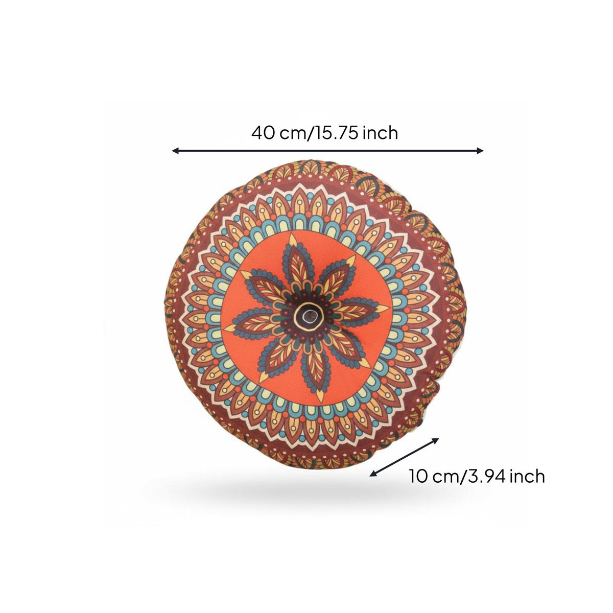 Zafu Cushion Ethnic Pattern Round Meditation Pillow Portable for Meditators