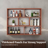 Wall Mounted Beverage Rack Space Saving Modern Wall Organizer Easy Installation Multi-Compartment Wall-Mounted Shelf for Homeowners, Restaurant, Cafe