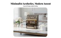 Desktop Makeup Case with Drawers Transparent View Cosmetic Organizer for Bedroom