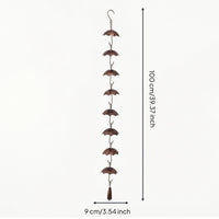 Rain Chain with Umbrellas Hanging Umbrella Rain Chain Weather-Resistant for Yard