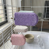 Parrot Perch Volcanic Stone Bird Grinding Stone, Flat Rectangle Bird Cage Perch for Beak and Paw Grinding