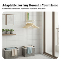 Folding surfaceMounted Clothes Hanger Foldable Design for Bathroom, Families