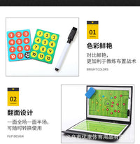 2.5折皮质足球战术板比赛教练战术板专业板赛事皮革半批发可折叠