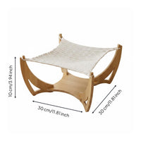 Feline Lounger Bed Open Weave Pet Furniture Elevated Design