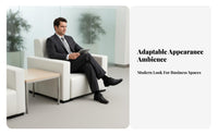alabaster Single-Seat Couch configurable Combination Reception Sofa Modern design Sturdy Metal Legs for Adults