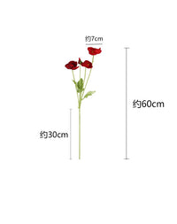 Pink Iceland Poppy Artificial Flower Bouquet (4 Stems)