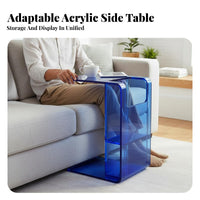 Rolling C-Table Mobile with casters Nightstand Modern Aesthetic for Young Adults