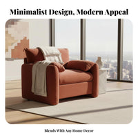 Elephant Ear Accent Chair Italian Design Single Sofa Plush Fabric Ergonomic Shape for Adults, Students, Bedroom, Study