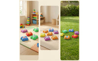 6 Pieces Stepping Stone with Textured Insert Non-Slip Toy Low-Height