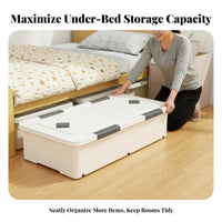 Under-Bed Rolling container sturdy Rolling Storage container particleresistant for Closet, Renters