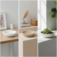 Decorative Bowl with Edges Stone-Like Bowl Textured Table Decor for Home Stylists, Clean-Liners, Entryway, Kitchen Counter