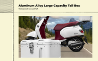 Waterproof aluminum motorcycle tail box