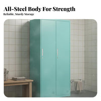 Secure Lock Employee Locker High Security Lockable Steel Cabinet Rust-Proof Metal Employee Locker Large Capacity for Employees, Gym-Goers, Students, Dormitory, Office, School