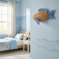 Woven Fish Wall Decor Open Weave Woven Sea Creature Decor Natural Look