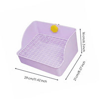 Rabbit Litter Tray with Grate High Sided Litter Box Reinforced Bottom for Indoor