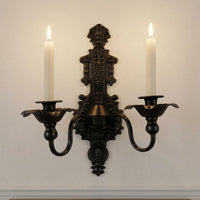 2 Pieces Wall-Mounted Candle Sconce Elegant Atmosphere Ornate Candle Sconce