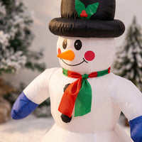 Inflatable Snowman Yard Snowman with Scarf Christmas Decoration Lawn Lightweight for Storefront